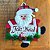 Guirlanda de Natal Papai Noel com Placa Feliz Natal 28cm - Imagem 1