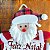 Guirlanda de Natal Papai Noel com Placa Feliz Natal 28cm - Imagem 2