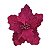 Flor de Natal Vermelho Vinho Poinsetia Cabo Longo 50cm - Imagem 1