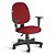 Cadeira Gerente Giratória Braços Tecido Vermelho - Imagem 1