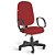 Cadeira Presidente Giratória Braços Tecido Vermelho - Imagem 2