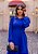 Vestido Midi Peplum Azul em Lese Forrado - Imagem 2