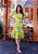 Vestido Midi Peplum Verde Floral em Crepe de Malha - Imagem 3