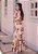 Vestido Longo Creme e Marrom Floral em Suplex Soft - Imagem 2
