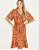Vestido Midi em Viscose - Cor Telha - Imagem 1