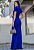 Vestido Longo Barrado Sereia Azul Royal - Imagem 2