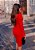 Vestido Tubinho Vermelho Manga Longa em Crepe de Malha - Imagem 3