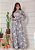 Vestido Longo Cinza Floral em Suplex Soft - Imagem 4