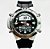 Relógio masculino linha master modelo Aqualand serie prata Pulseira de borracha a prova d'água 20m - Imagem 1