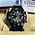 Relógio masculino linha master modelo Aqualand serie preto Pulseira de borracha a prova d'água 20m - Imagem 2