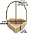 Cesta Coração Com Alça de 25cm - Imagem 2