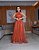 Vestido Terracota com Tule Brilho - Imagem 1