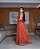Vestido Terracota com Tule Brilho - Imagem 2