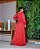 Vestido Punho de Tule com brilho Dubai Vermelho - Imagem 3