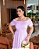 Vestido manguinha curta listrado moda Rosa - Imagem 2