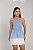 Blusa Cropped Feminina Alice Alçinha Lastex Casual - Imagem 3