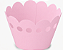50 Wrapper para Cupcakes 7,5x5x4,5 - Rosa Claro - Imagem 1