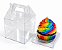 Caixa Maleta para 1 Cupcake 8x8x8 - Pct com 10 Unidades - Imagem 1