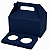 Caixa Maleta para 2 Cupcakes Azul Marinho - Pct com 10 Unidades - Imagem 1
