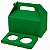 Caixa Maleta para 2 Cupcakes Verde Bandeira - Pct com 10 Unidades - Imagem 1