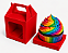 Caixa Maleta para 1 Cupcake 8x8x8 - Pct com 10 Unidades - Imagem 2