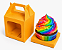 Caixa Maleta para 1 Cupcake 8x8x8 - Pct com 10 Unidades - Imagem 2