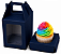 Caixa Maleta para 1 Mini Cupcake com Visor 6x6x6 - Pct com 10 Unidades - Imagem 1