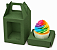 Caixa Maleta para 1 Mini Cupcake com Visor 6x6x6 - Pct com 10 Unidades - Imagem 1
