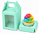 Caixa Maleta para 1 Mini Cupcake com Visor 6x6x6 - Pct com 10 Unidades - Imagem 1