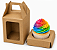 Caixa Maleta para 1 Mini Cupcake com Visor 6x6x6 - Pct com 10 Unidades - Imagem 1