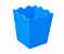 Cachepô / Caixa para Pipoca Azul Turquesa 8x8x10 - Pct com 10 Unidades - Imagem 1