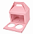 Caixa Maleta para 2 Cupcakes / Rosa Claro - Pct com 10 Unidades - Imagem 1