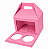 Caixa Maleta para 2 Cupcakes / Pink - Pct com 10 Unidades - Imagem 1