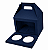 Caixa Maleta para 2 Cupcakes / Azul Marinho - Pct com 10 Unidades - Imagem 1