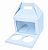 Caixa Maleta para 2 Cupcakes / Azul Claro - Pct com 10 Unidades - Imagem 1