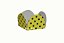 Forminhas para Doces - Pacote com 100 Unidades / Amarelo com Poás Marrom - Imagem 1