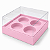 Caixa para 4 Mini Cupcakes 12x12x6 - Pct com 10 Unidades - Imagem 1
