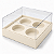 Caixa para 4 Mini Cupcakes 12x12x6 - Pct com 10 Unidades - Imagem 1