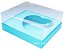 Caixa Coração de Colher / 500g - Azul Tiffany - Pct com 10 Unidades - Imagem 1