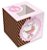 Caixa para cupcakes / Chá de Bebê Rosa - 8,5x8,5x8,5 - Imagem 1
