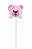 Toppers / Tags para Cupcakes Ursinha Rosa - Pct com 12 unidades - Imagem 1