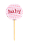 Toppers / Tags para Cupcakes Baby Rosa - Pct com 6 unidades - Imagem 1