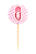 Toppers / Tags para Cupcakes Alfinete Rosa - Pct com 6 unidades - Imagem 1