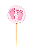 Toppers / Tags para Cupcakes Pezinhos Rosa - Pct com 6 unidades - Imagem 1