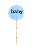 Toppers / Tags para Cupcakes Baby Azul - Pct com 6 unidades - Imagem 1