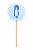 Toppers / Tags para Cupcakes Alfinete Azul - Pct com 6 unidades - Imagem 1