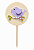 Toppers / Tags Cupcakes Passarinho Lilás - Pct com 12 unidades - Imagem 1