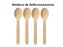 Colher Talher Madeira Natural 16 Cm - Silver Plastic - 10 Un - Imagem 3