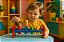 Brinquedo Pedagógico Bate Pinos Educativo Com Martelo Em Madeira MDF - Imagem 4