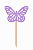 Toppers / Tags para Cupcakes Borboleta Lilás - Pct com 12 unidades - Imagem 1